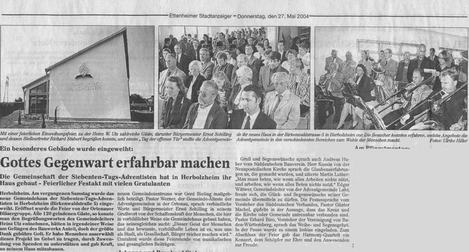 Unsere Tochtergemeinde Herbolzheim 1996