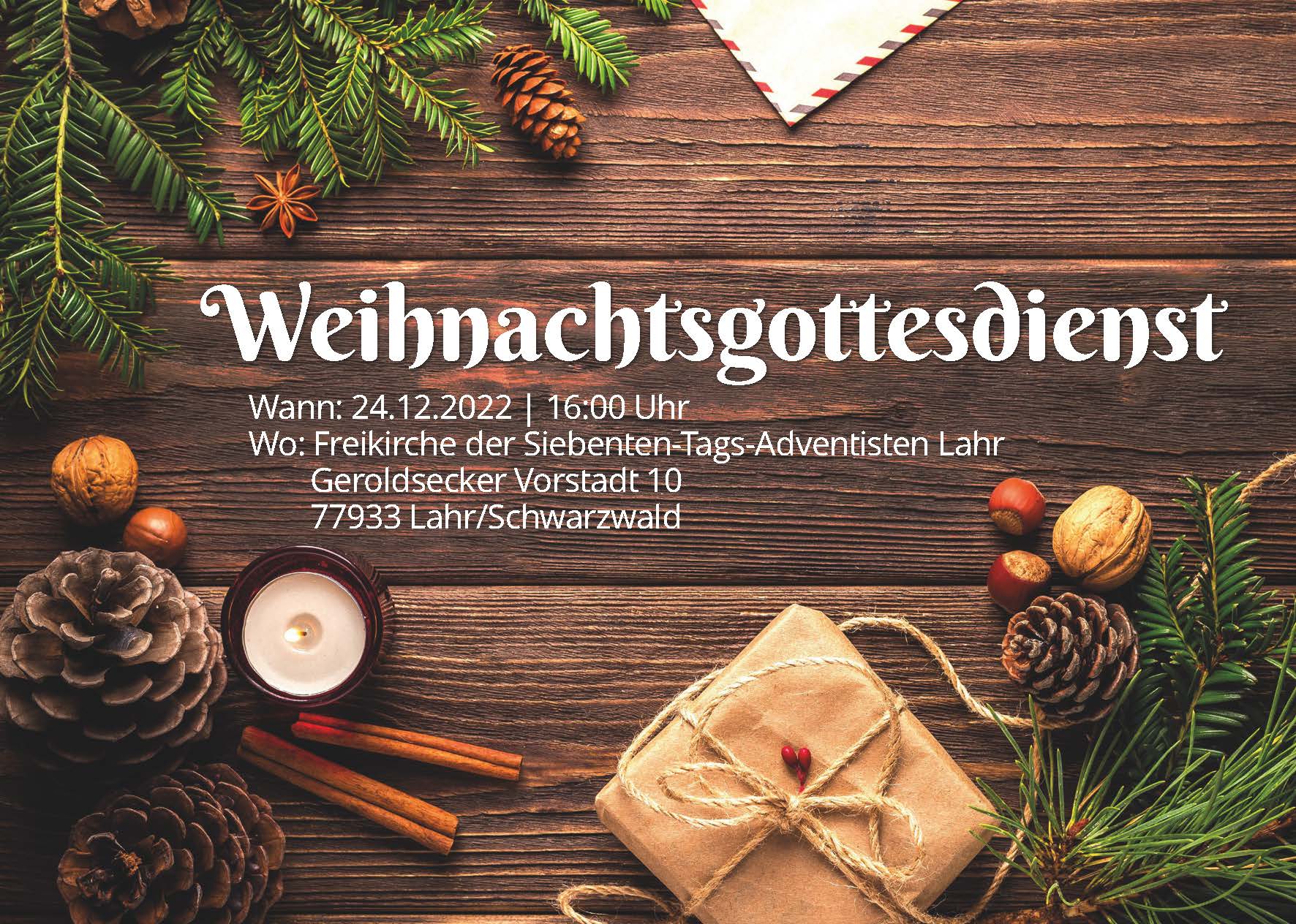 Weihnachtsgottesdienst AdventgemeindeLahr.de